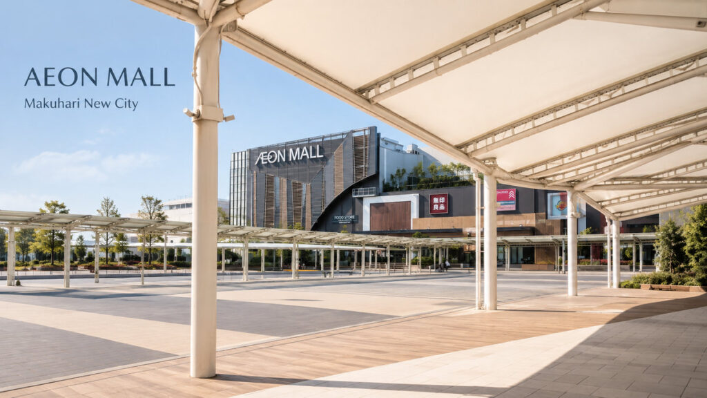 AEON MALL Makuhari New City exterior near Makuhari-Toyosuna Station.